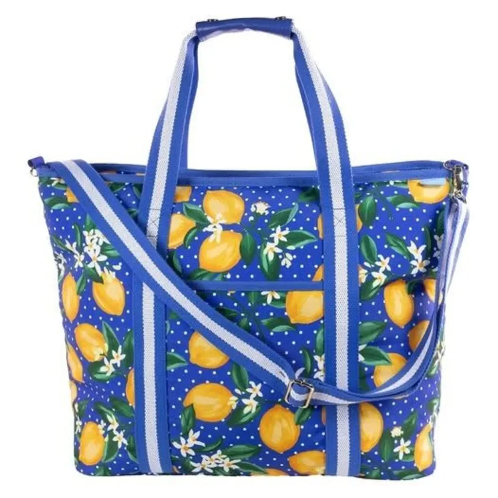 NWT Draper James Blue Lemon Pattern Cooler